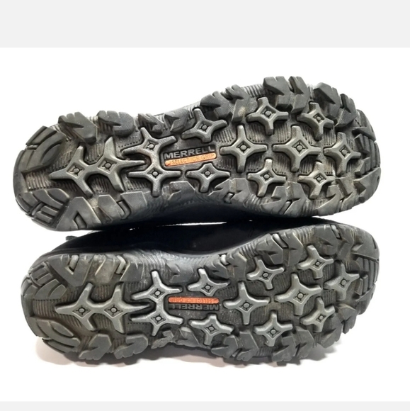 Merrell Polarand Rove Boots Men's Size 9.5 Waterproof Black Pull On Leather Boot - Picture 5 of 6